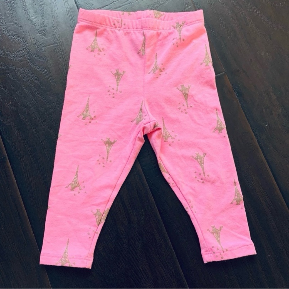 NWT 6m Carter's Baby Girls Paris London Eiffel Tower Pink Snug-Fit Leggings